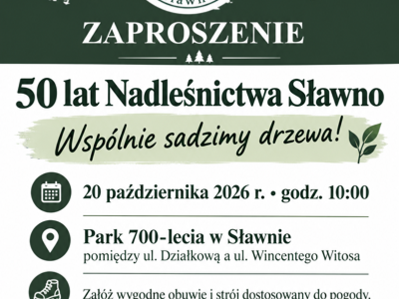 Sławno: Nadleśnictwo zaprasza na wspólne sadzenie drzew z okazji jubileuszu