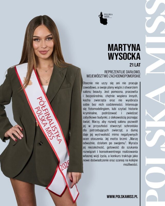 Darłowo: Martyna Wysocka w ogólnopolskim finale Polska Miss 2026