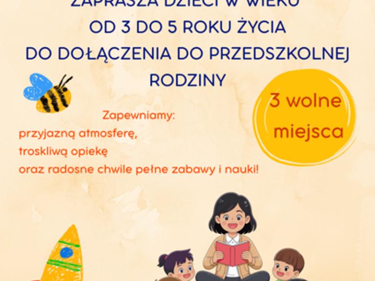 Gwiazdowo: Wolne miejsca dla dzieci w Przedszkolu Gminnym